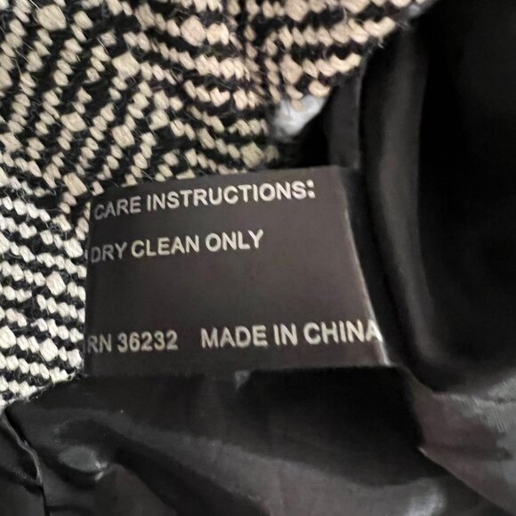 Giacca Herringbone Wool Overcoat Peacoat Polished Preppy Career Size 1X/ XL - Picture 10 of 13